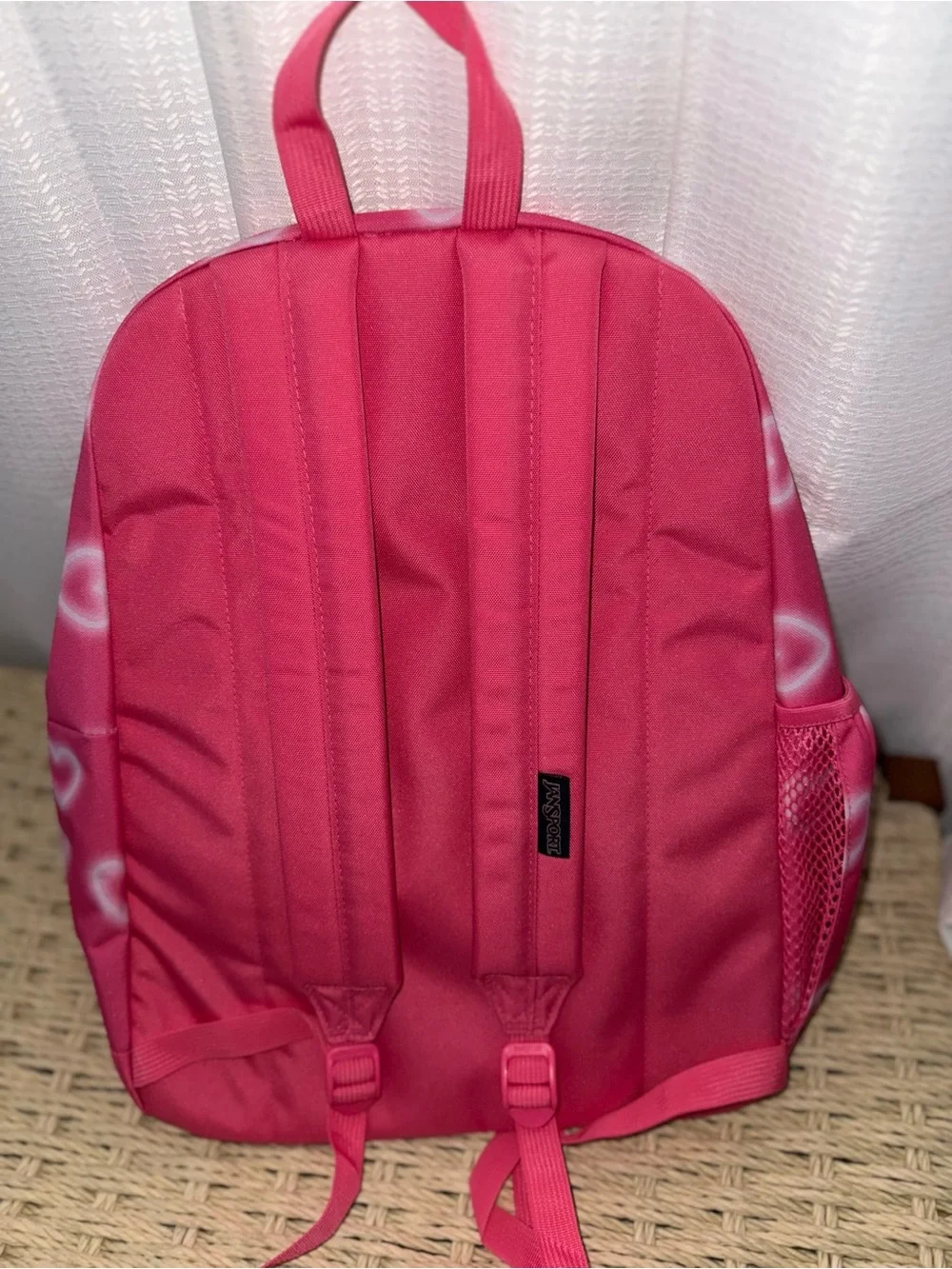 Jansport Pink Heart Print Kids Backpack